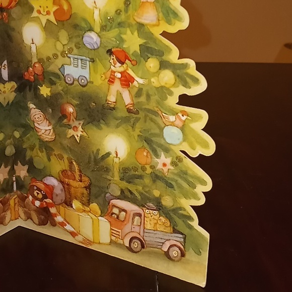 Vintage Advant Calendar Holiday Stand Up Christmas Tree - Picture 5 of 16